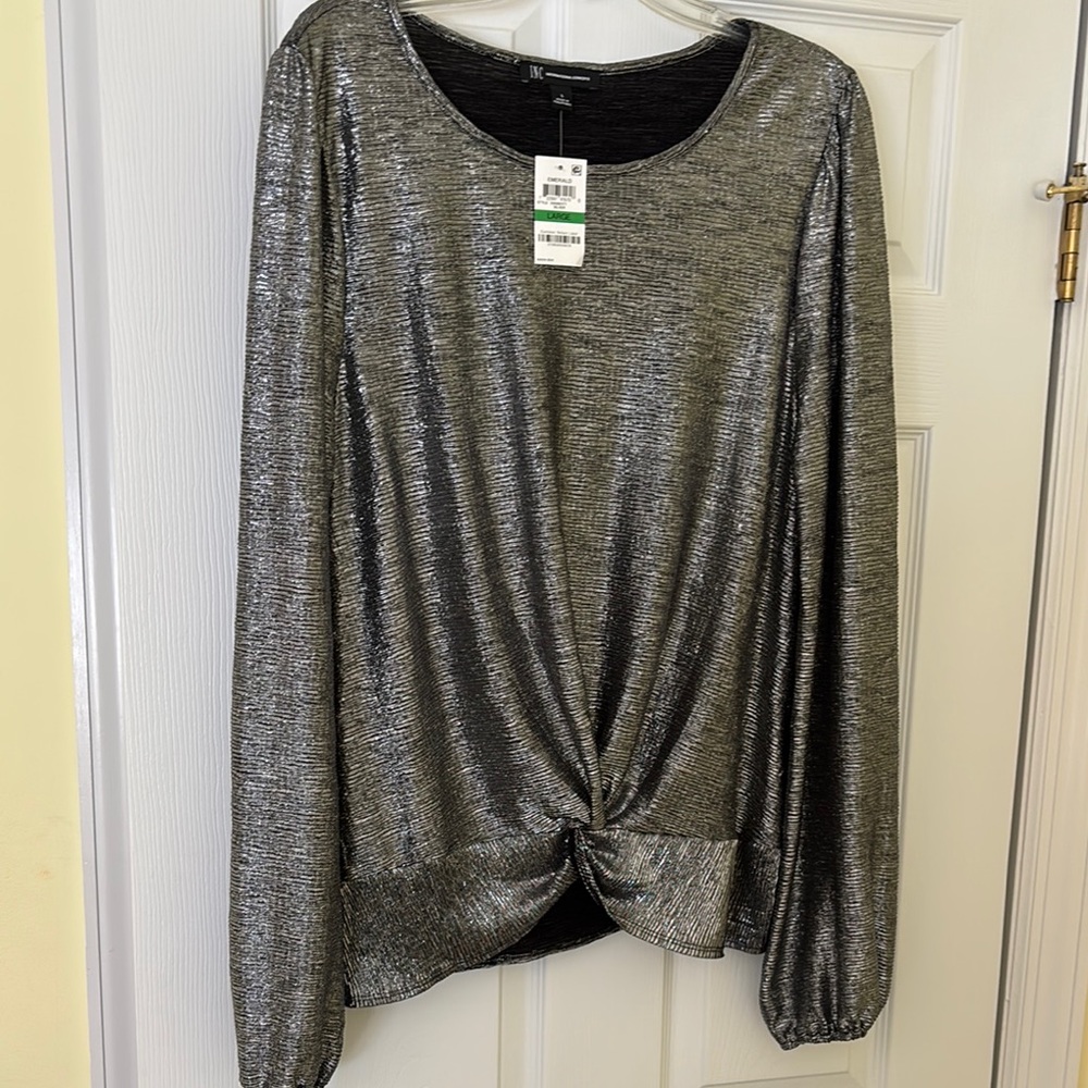 Silver Metallic Women's Top